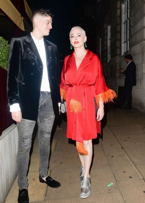 Rose McGowan - Arrives at LOVE Magazine party in London