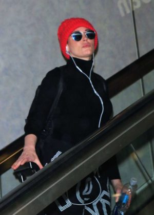 Rose Mcgowan at LAX Airport in Los Angeles