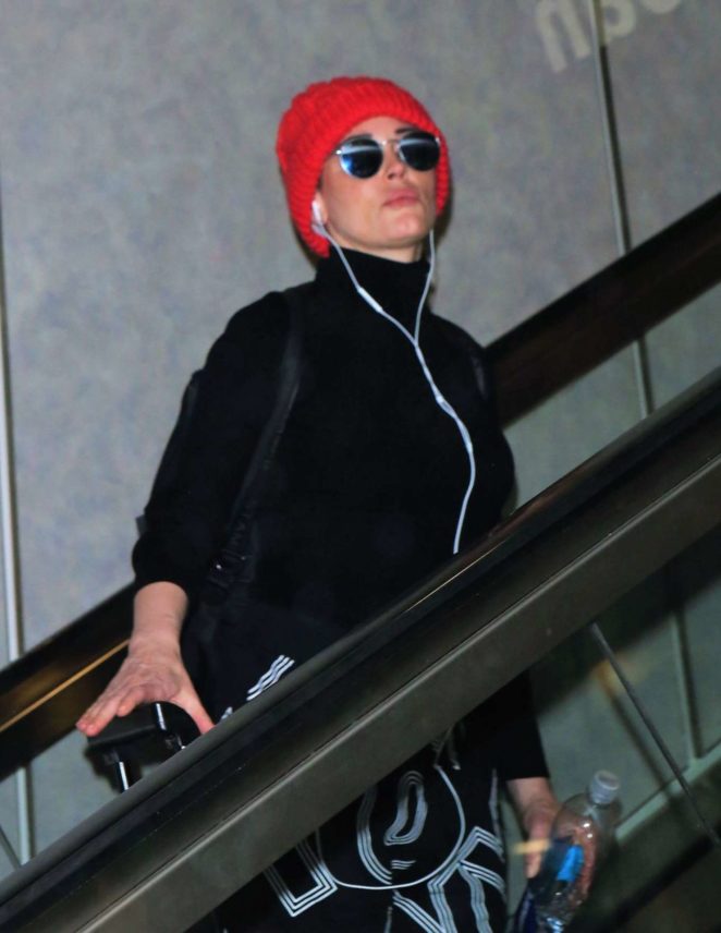Rose Mcgowan at LAX Airport in Los Angeles