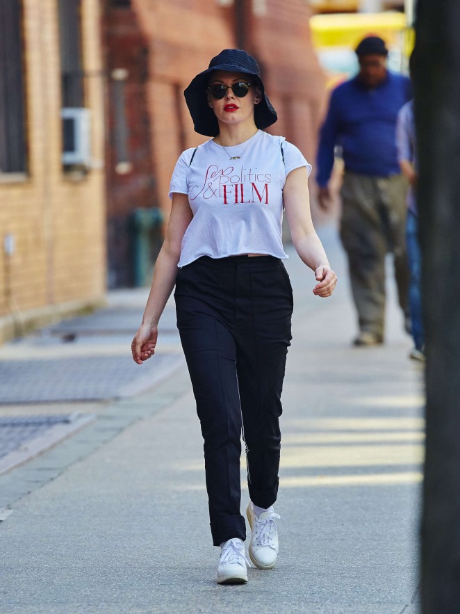 Rose McGowan in Black Pants out in NYC