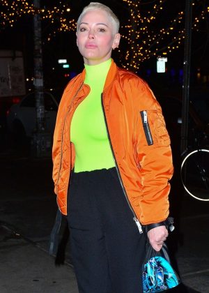 Rose McGowan - Outside The Bowery Hotel in NYC
