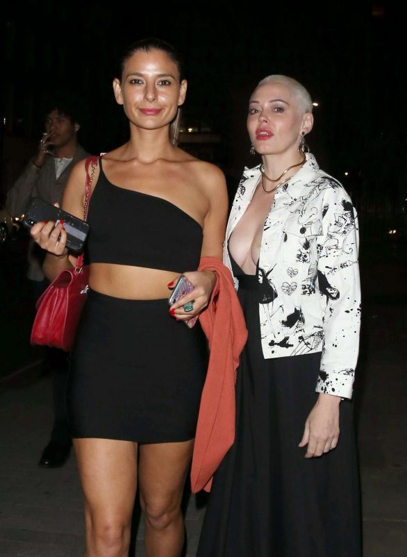 Rose McGowan - Seen after partying at the Chiltern Firehouse