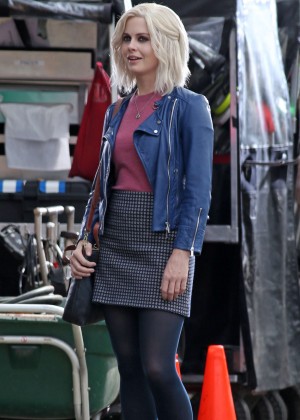 Rose McIver on the set of 'iZombie' in Vancouver