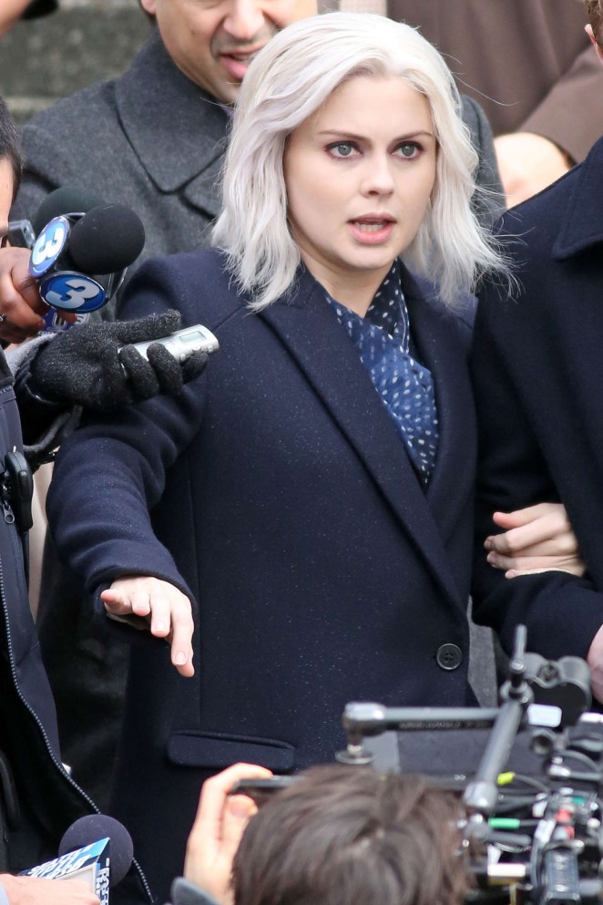 Rose McIver on the set of 'iZombie' in Vancouver