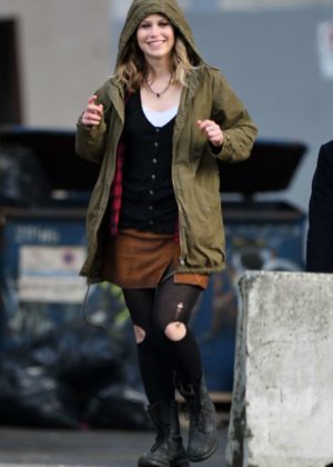 Rose Reynolds - Filming 'Once Upon a Time' scenes in Vancouver