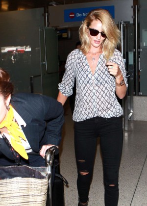 Rosie Huntington Whiteley - Arrives at LAX airport in LA