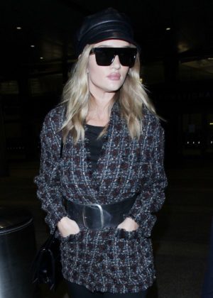 Rosie Huntington Whiteley - Arrives at LAX Airport in Los Angeles