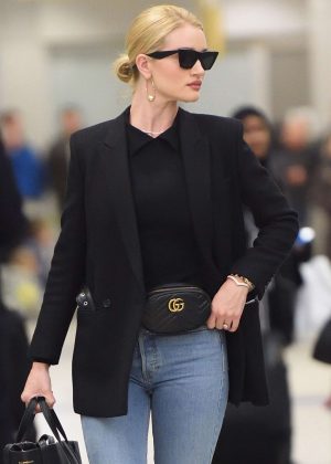 Rosie Huntington Whiteley - Arriving at JFK airport in NYC