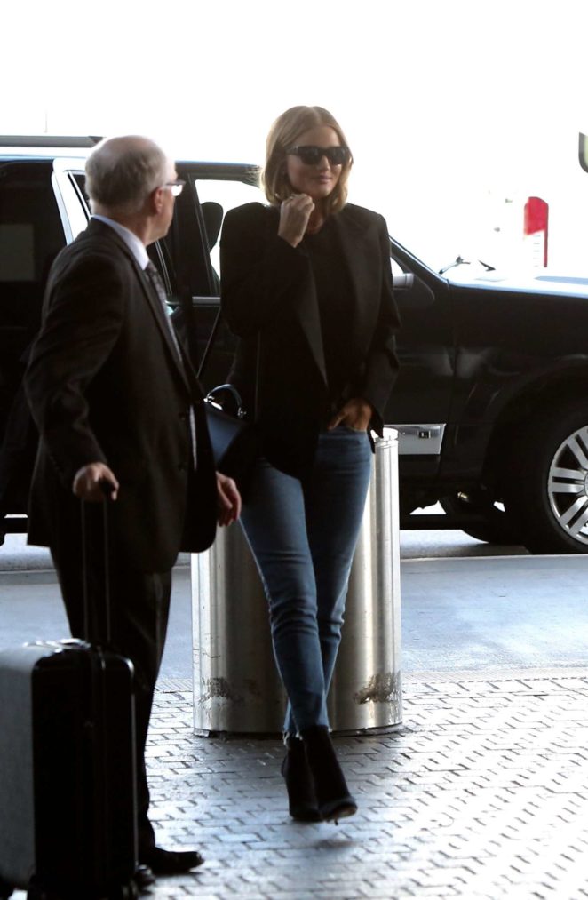 Rosie Huntington Whiteley at LAX International Airport in Los Angeles