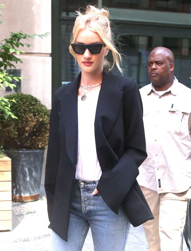 Rosie Huntington Whiteley out in New York