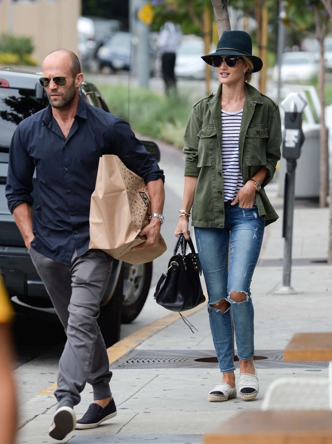 Rosie Huntington Whiteley with Jason Statham Shopping in West Hollywood