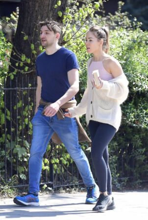 Roxanne McKee - With her boyfriend enjoying the lovely weather in London