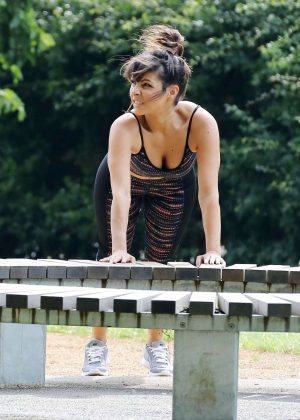 Roxanne Pallett - Fitness Training in Regents Park in London