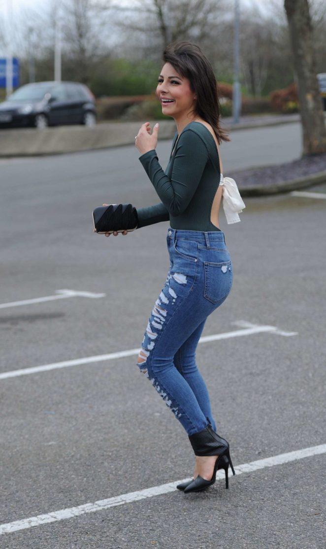 Roxanne Pallett in Jeans out in Essex