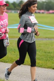 Roxanne Pallett - Running the Race for Life at Aintree Race Course in Liverpool