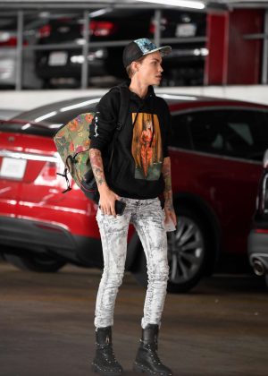 Ruby Rose - Visits an office building in LA