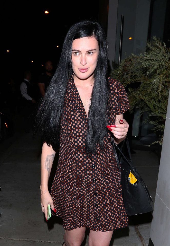 Rumer Willis in Mini Dress at Catch LA in West Hollywood