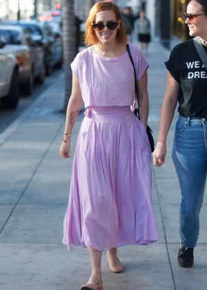 Rumer Willis in Purple - Out and about in Beverly Hills