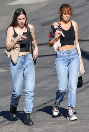 Rumer Willis - With Scout Willis shopping at the Silver Lake Farmers Market