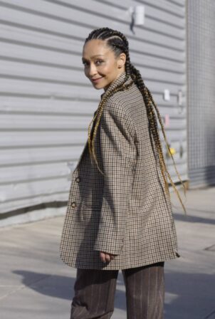 Ruth Negga - Wears a plaid coat at the Deadline Film Contenders event in New York