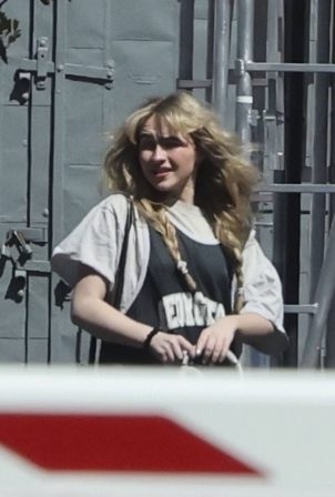 Sabrina Carpenter - Arriving to the studio in Los Angeles