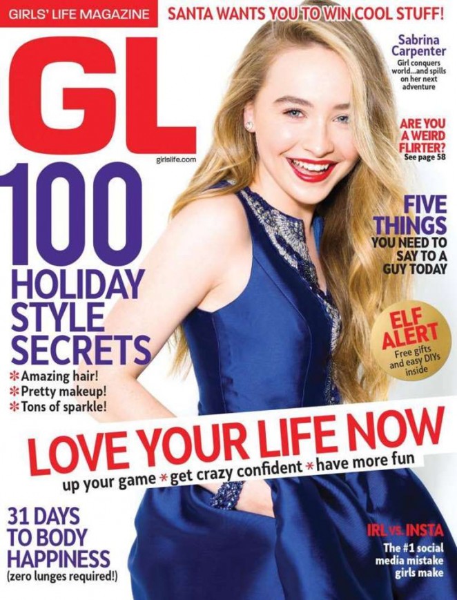 Sabrina Carpenter - Girl's Life Cover (December/January 2015/2016)