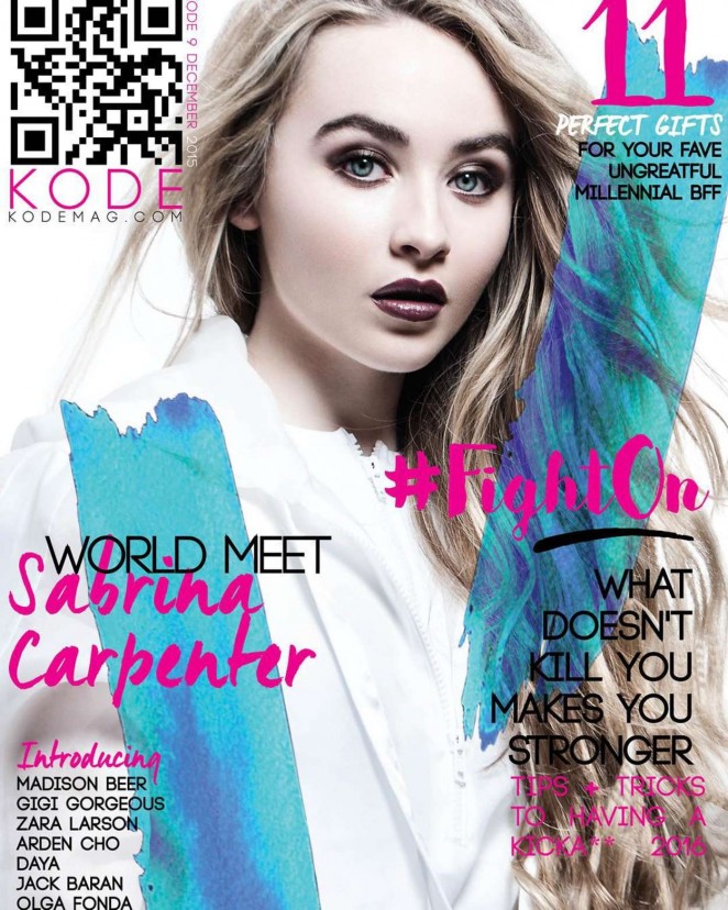 Sabrina Carpenter - Kode Magazine Cover (December 2015)