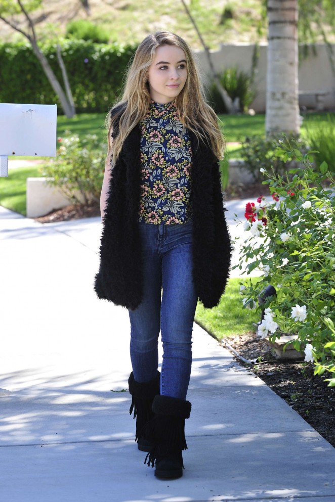 Sabrina Carpenter in Jeans out in Burbank