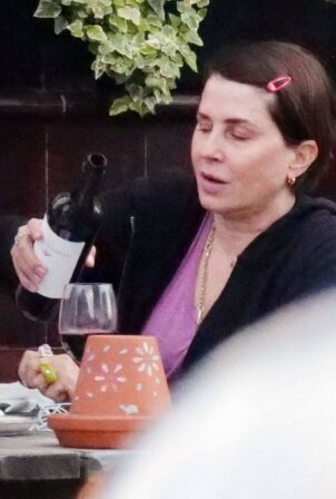 Sadie Frost - Enjoying red wine in North London