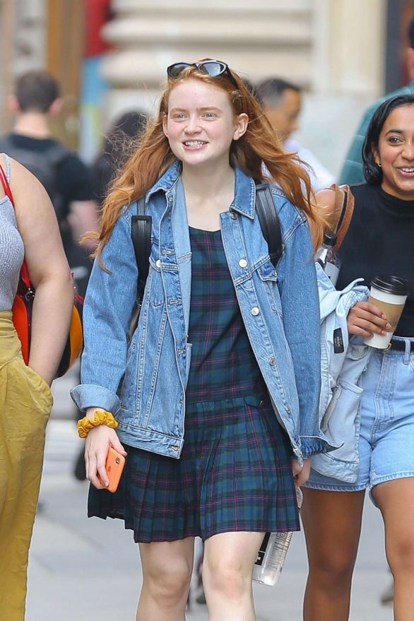 Sadie Sink in Mini Dress - Out in NY