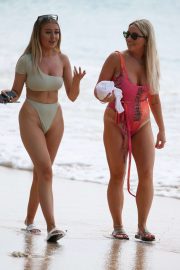 Saffron Barker and Anastasia Kingsnorth in Swimsuit in Barbados