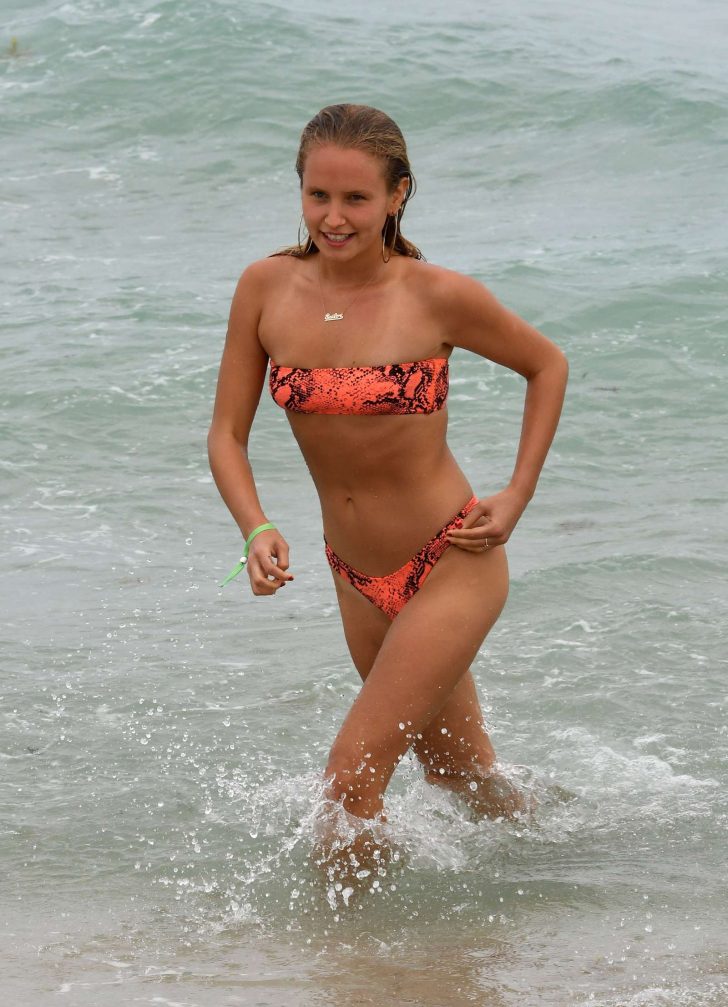 Sailor Brinkley Cook in Bikini on the beach in Miami