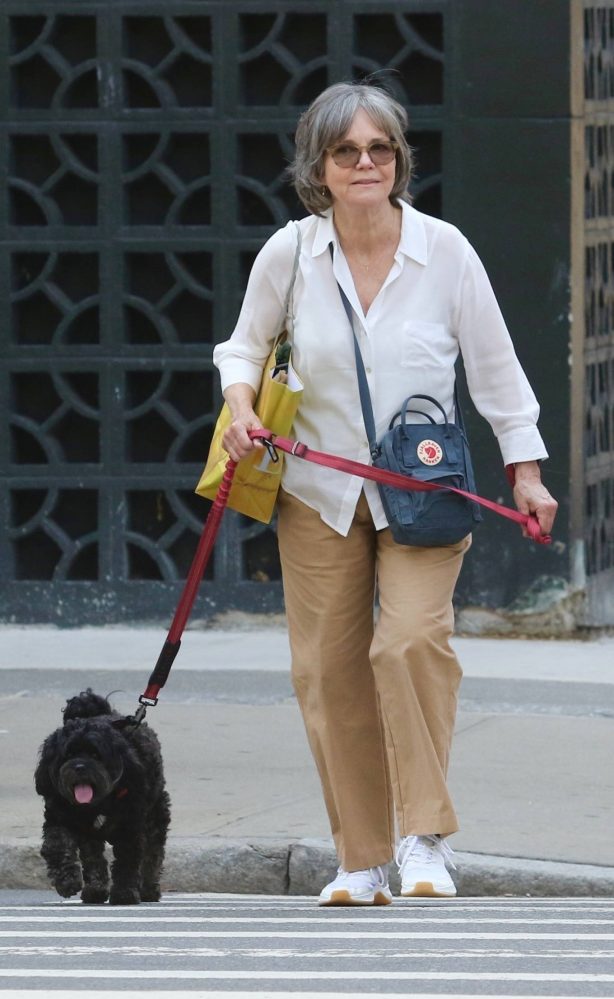 Sally Field - Walks her dog in Manhattan’s West Village neighborhood