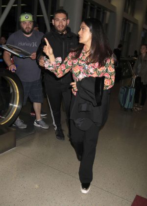Salma Hayek - Arrives at LAX Airport in Los Angeles