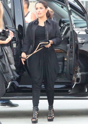 Salma Hayek - Arriving at the Taylor Swift concert in LA