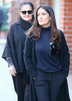 Salma Hayek out in Beverly Hills