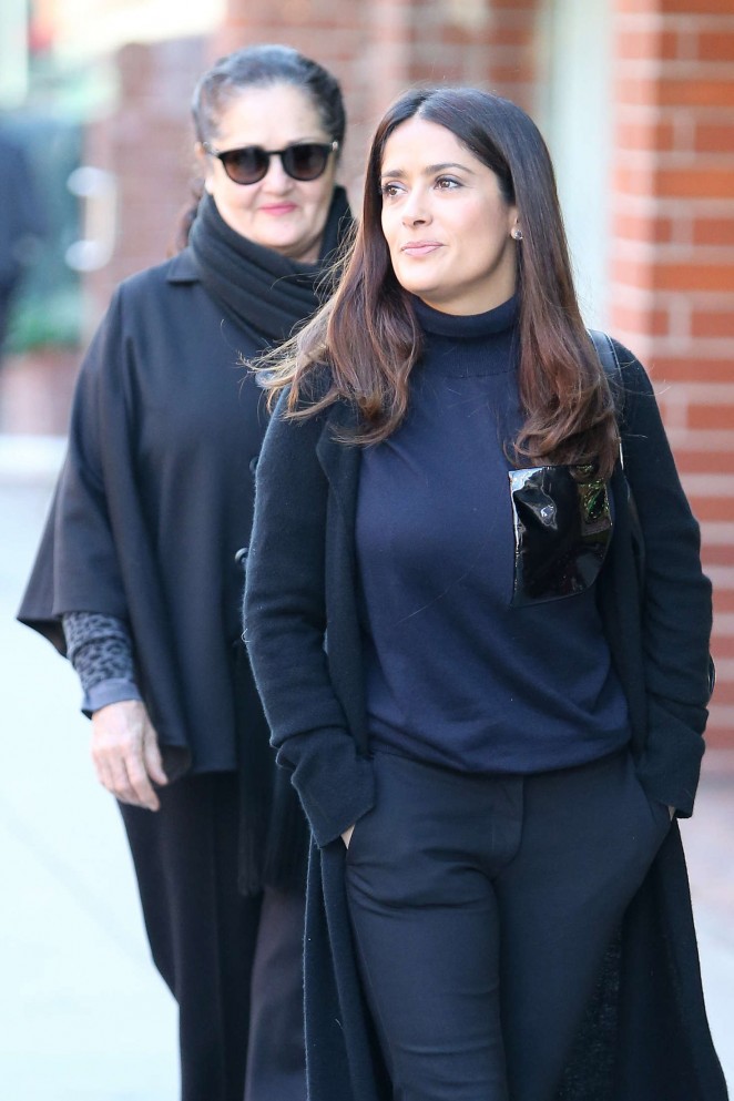 Salma Hayek out in Beverly Hills