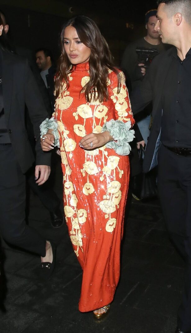 Salma Hayek - Pictured at The House Of Gucci Screening in Leicester Square