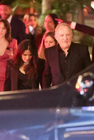 Salma Hayek - With Husband François-Henri Pinaul seen at a Oscars Pre-Party in LA