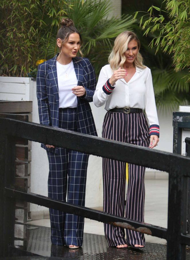 Sam and Billie Faiers - Outside ITV Studios in London