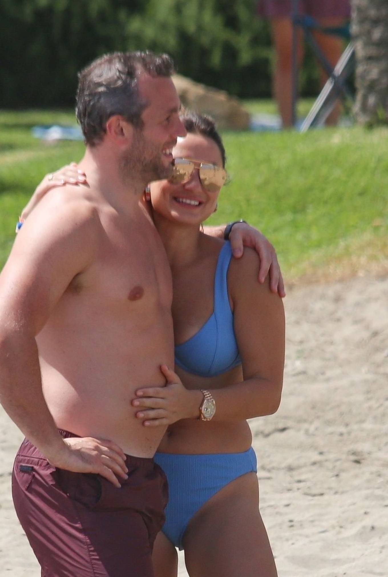 Sam Faiers – In a light blue bikini at the beach on holiday in Spain