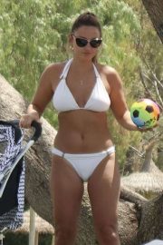 Sam Faiers in White Bikini on holiday in Majorca