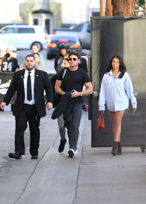 Sami Miro and Zac Efron Arriving at Jimmy Kimmel Live -11 – GotCeleb