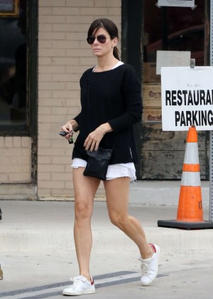 Sandra Bullock in Shorts with Bryan Randall out in Austin