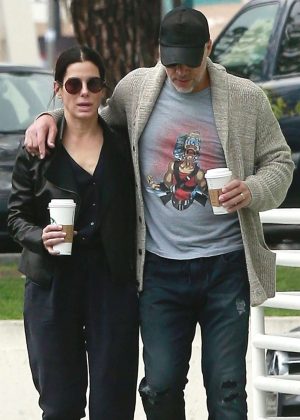 Sandra Bullock and Bryan Randall out in Studio City