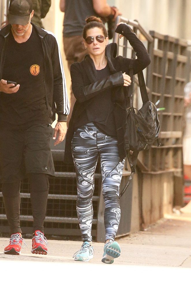 Sandra Bullock - Leaving the gym in New York City