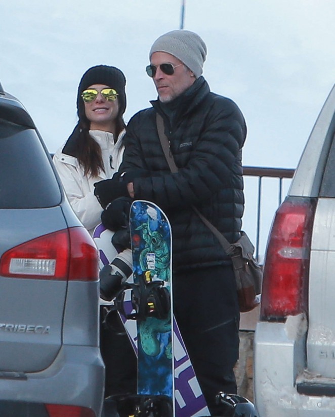 Sandra Bullock With new boyfriend Bryan Randall at the Jackson Hole Wyoming Ski Resort