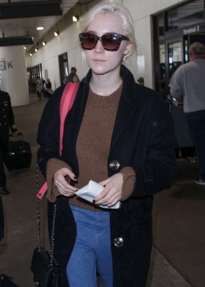 Saoirse Ronan at LAX Airport in Los Angeles
