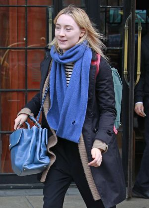 Saoirse Ronan out of the Bowery Hotel in New York City