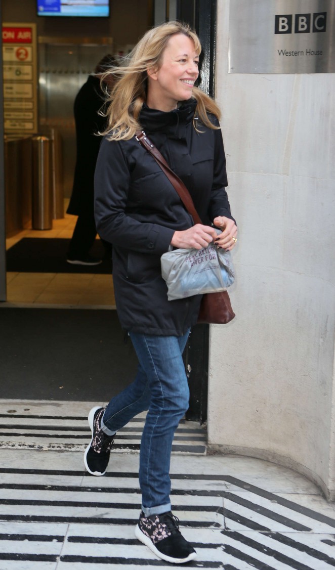 Sara Cox - Leaving BBC Radio 2 Studios in London
